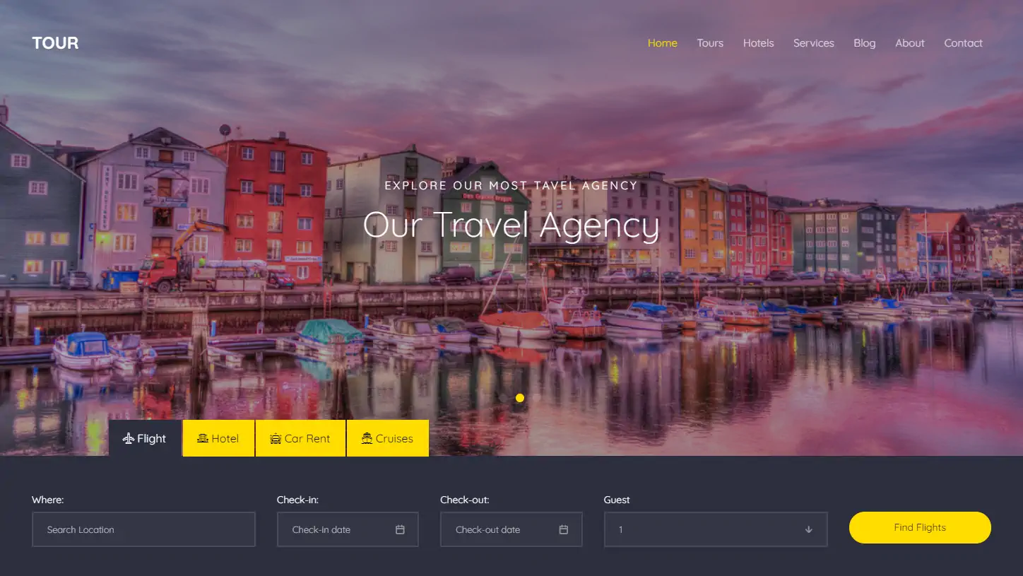 Tour: a Versatile Free Creative Travel Website Template | Best Free  HTML/CSS Templates