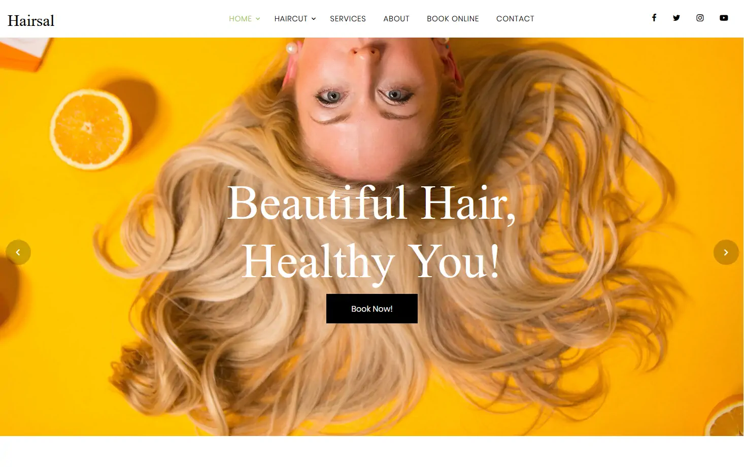 Hairsal: a Free Hair Salon Website Template | Best Free HTML/CSS Templates
