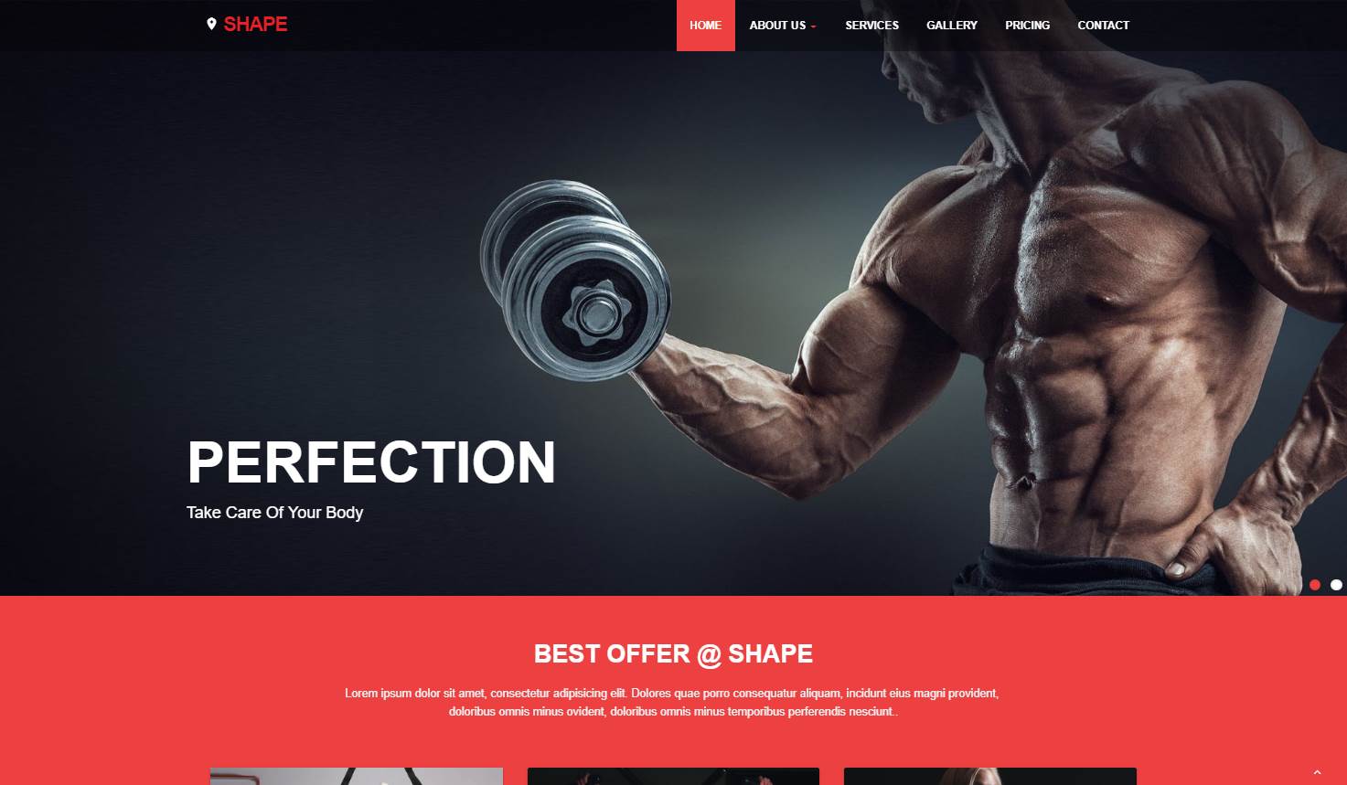 Shape A Free Fitness Website Template Best Free Html Css Templates