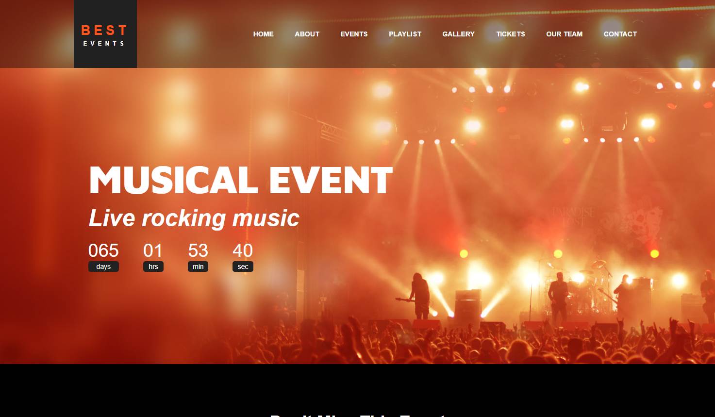 Best Event An HTML5 Event Management Website Template Best Free HTML