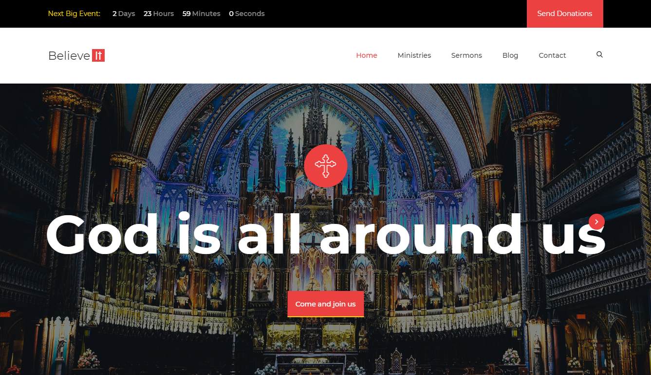 Church: a Free and Mobile Ready Church Website Template Best Free
