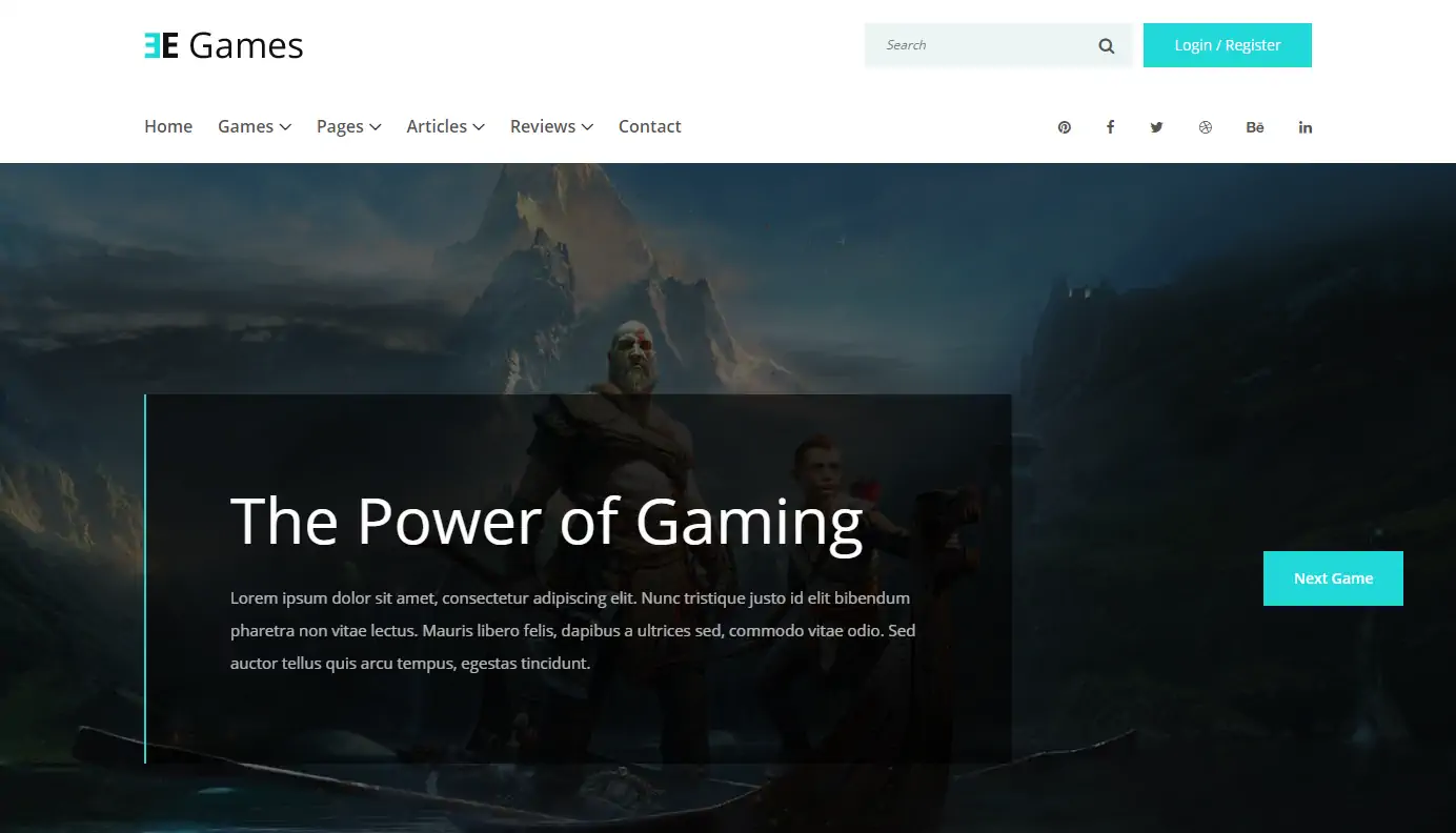 Free games Website Template