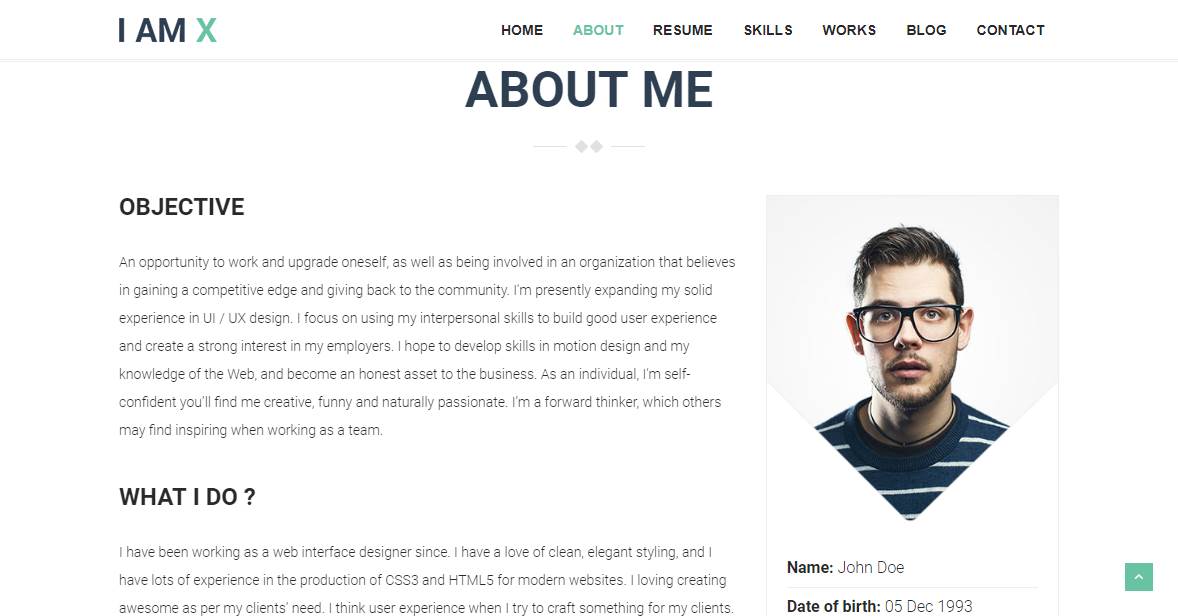 bootstrap free professional resume templates
