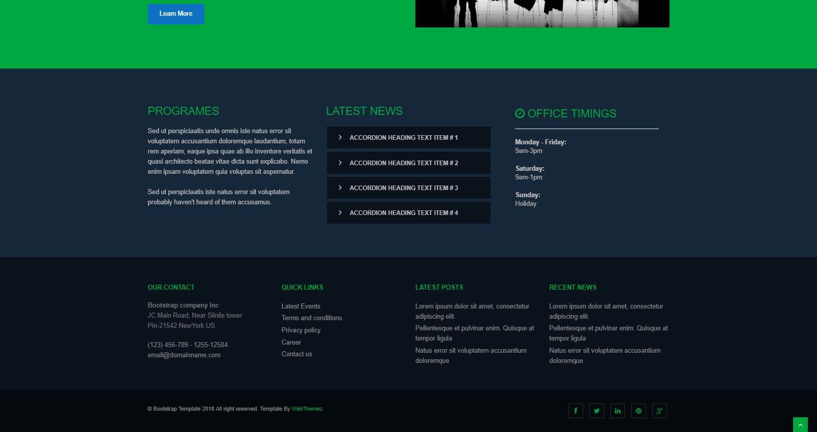 Green: A Free Web Hosting Website Template Best Free HTML/CSS Templates