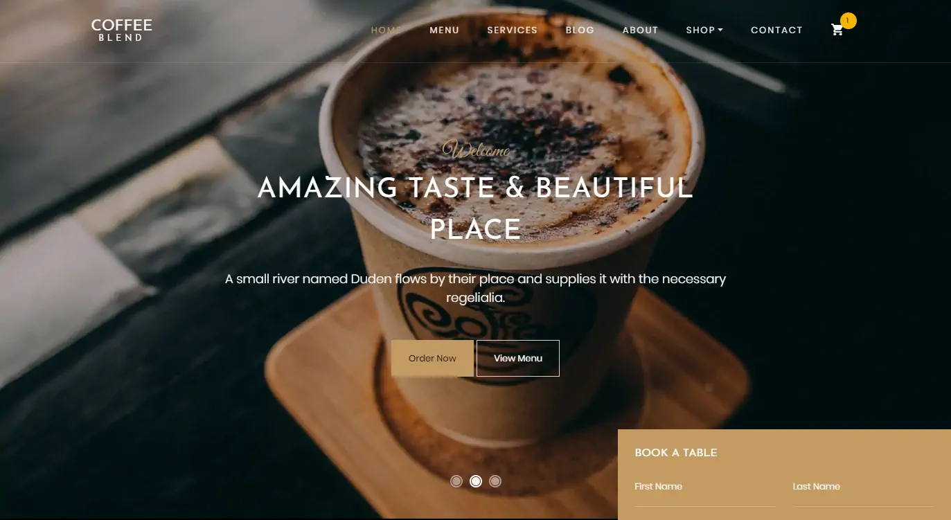 Coffee Blend A Free Coffee Website Template Best Free Html Css Templates